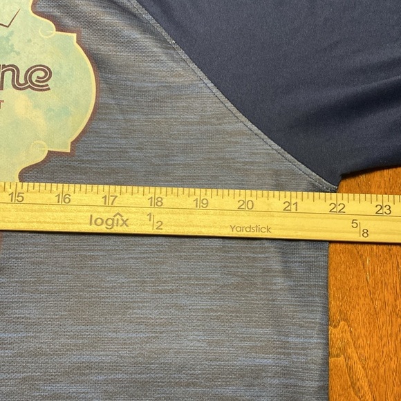 Disney 2018 Wine & Dine Half Marathon Blue Hooded T-shirt Size Large Mickey - Picture 5 of 5